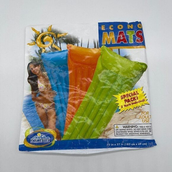 Pool Mats 2 Pack Special 72 x 27 Blue Green Swim - Picture 1 of 8